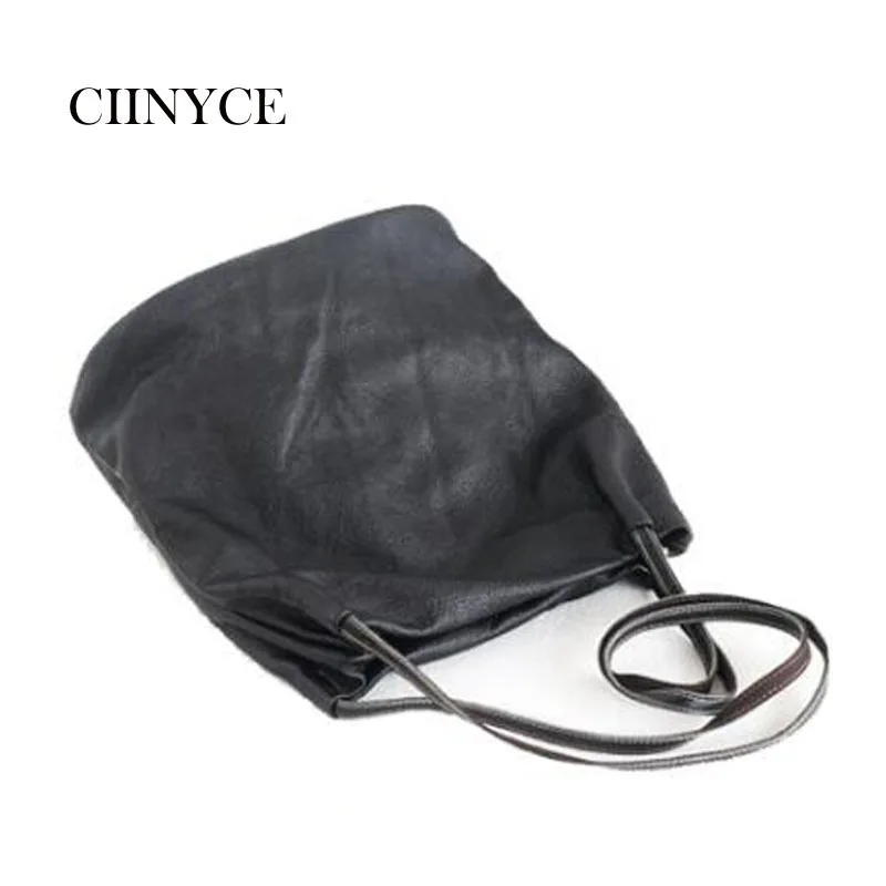 

Fashion Brand Genuine Leather Women's Handbags Soft Real Cowhide Nature Skin Multi Functional Big Casual Black Shoulder Bags