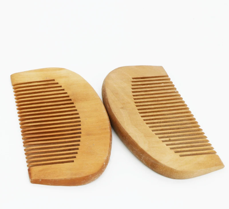 

60 pcs Natural Wide Tooth Peach Wood No-static Massage Hair Mahogany Comb NEW wood Material massaging your hair Anne jk168