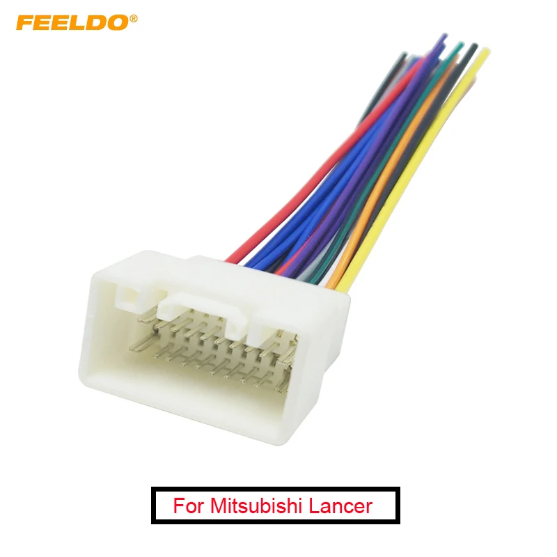 FEELDO 1PC CAR RADIO STEREO WIRING HARNESS ADAPTER For MITSUBISHI ...