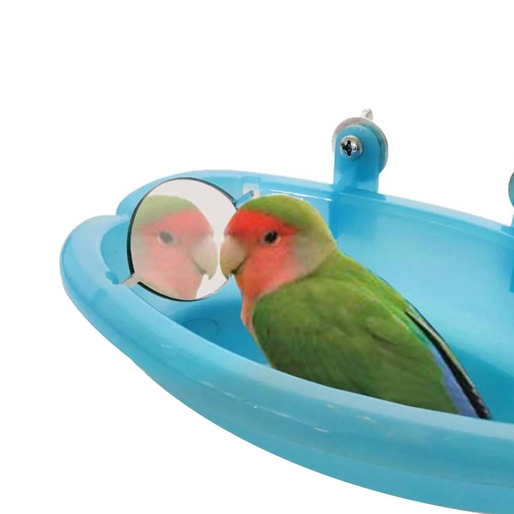 Ванна для птицы аксессуары птица зеркало ванна прекрасный пластик с зеркалом спальня клетка на открытом воздухе ветка
