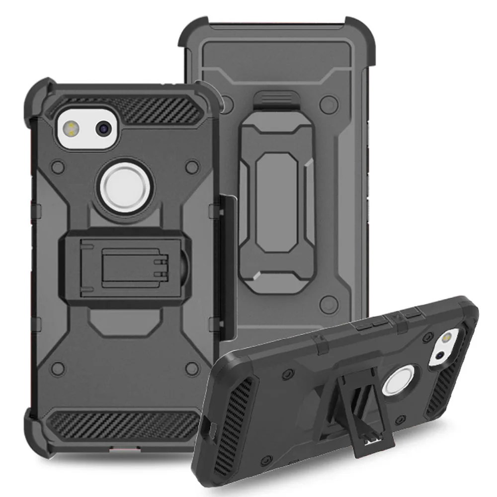 

Heavy Duty Armor Case For Google Pixel XL 2 Armor Belt Clip Holster Case With Kickstand Shockproof Cover For Google Pixel 2