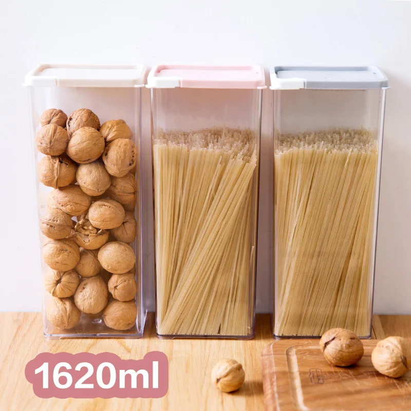 

Covered noodle storage box plastic large kitchen multi-grain box refrigerator sealed crisper