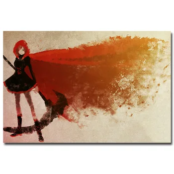 Аниме плакат гобелен шелковый Красный белый черный желтый RWBY в ассортименте