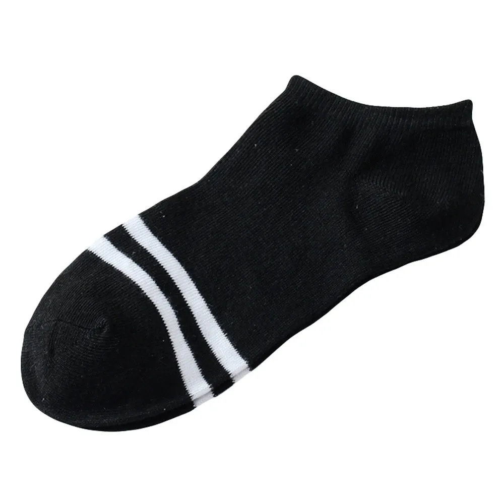 Женские креативные хлопковые носки в стиле хип-хоп, в полоску, для скейтборда, удобные носки - Цвет: Black