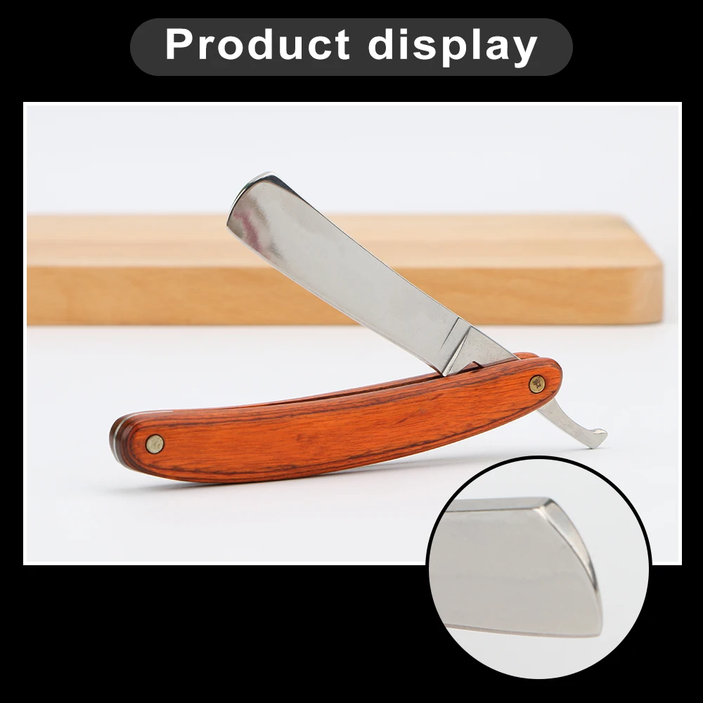 HAWARD RAZOR Stainless Steel Straight Edge Folding cut throat razor Men s Barber Razor Single Edge 3