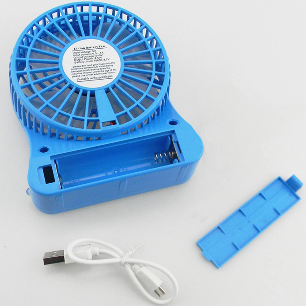 Портативный мини-вентилятор 3 скорости регулируемые вентиляторы для дома OfficeDesk путешествия с светодиодный светильник USB Перезаряжаемый вентилятор Ручной