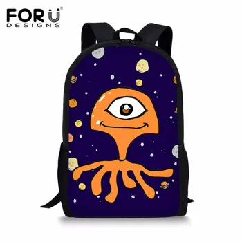 

FORUDESIGNS Schoolbag for Kids Fashion School Bags for Teenager Girls and Boys High Quality Backpacks Monster Printing Bagpack