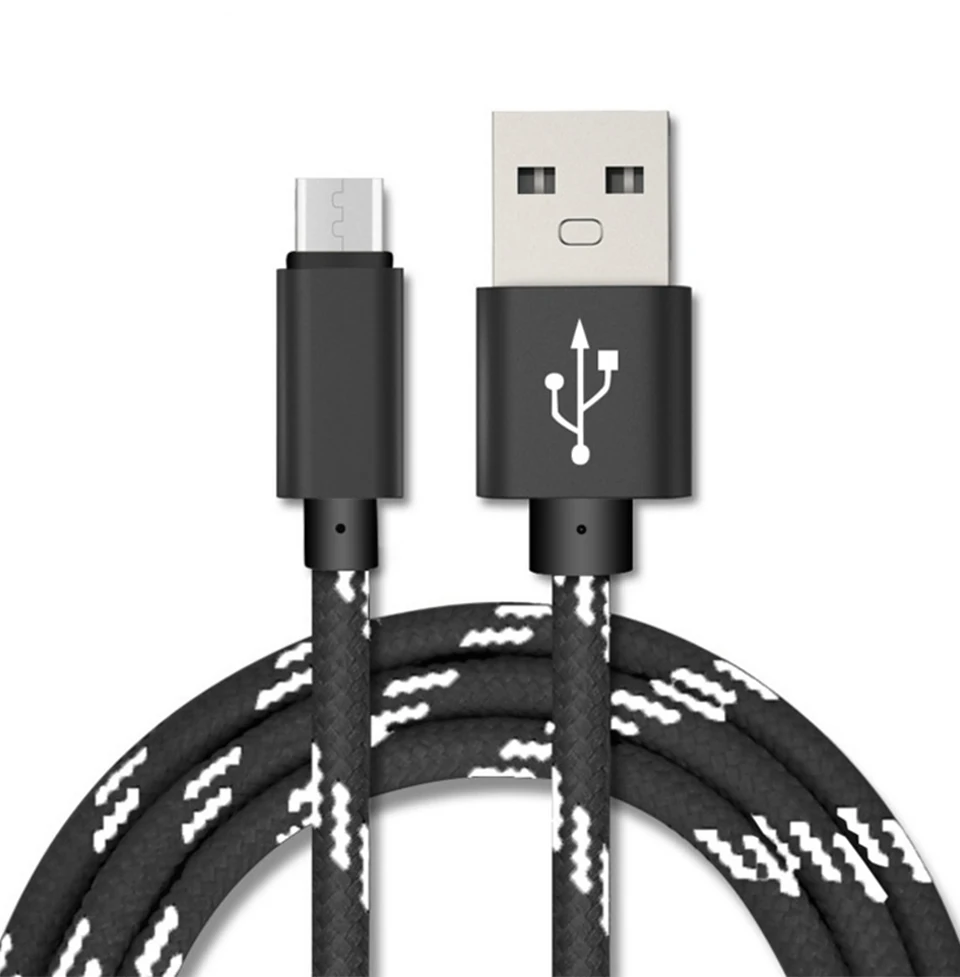 5V2A Mobile Phone Cable Fast Charging Micro USB Cable Lattice Nylon USB Sync Data For Tablet Android Phone Micro Wire 1m  (9)