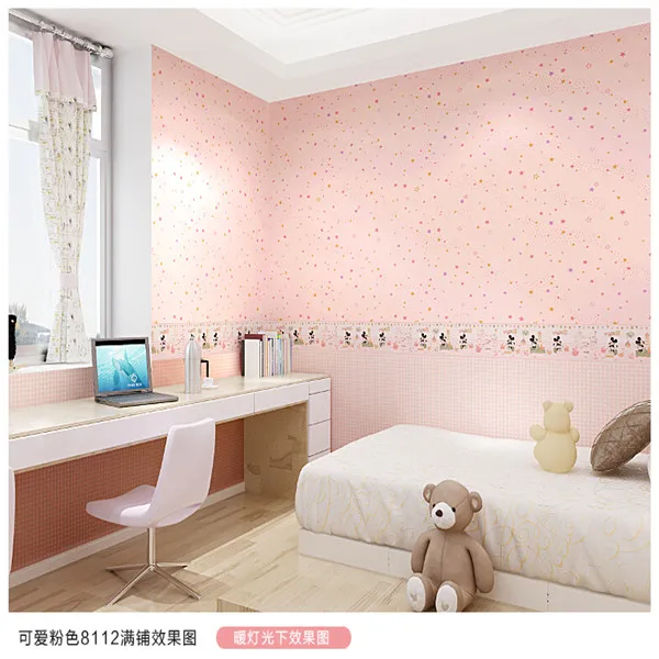 Kinderzimmer Madchen Rosa Dot Stern Mode Wohnzimmer Hintergrund Schlafzimmer Kinderzimmer Tapete Fashion Wallpaper Wallpaper Fashionroom Wallpaper Aliexpress