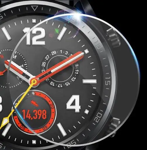 Защитная пленка для смарт-часов 9H с защитой от царапин для huawei Watch GT защитная пленка из закаленного стекла HD стеклянная плёнка - Цвет: 5PC