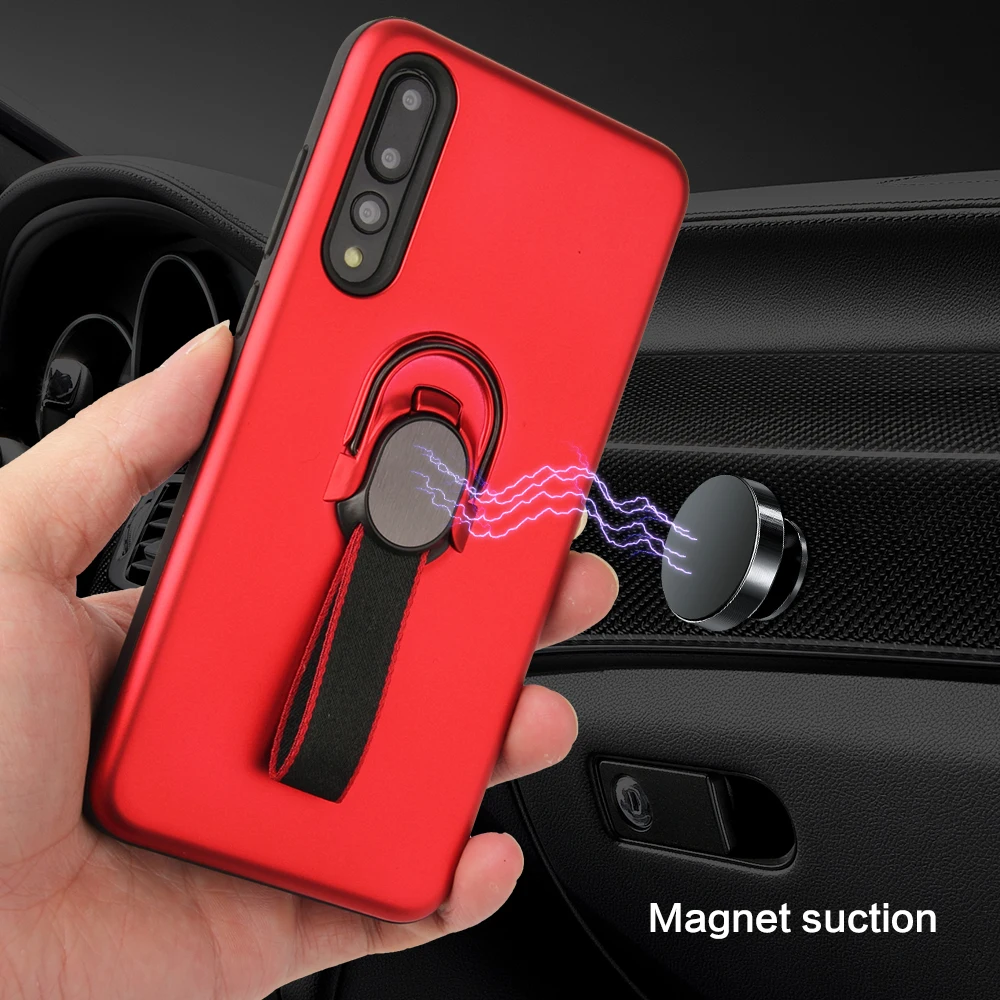

for Xiaomi Redmi Note 6 Pro Adsorption Case Cover for Xiaomi Redmi Note 5 Pro 5 Plus Mi8 F1 Magnetic Ring Stand Case with Strap