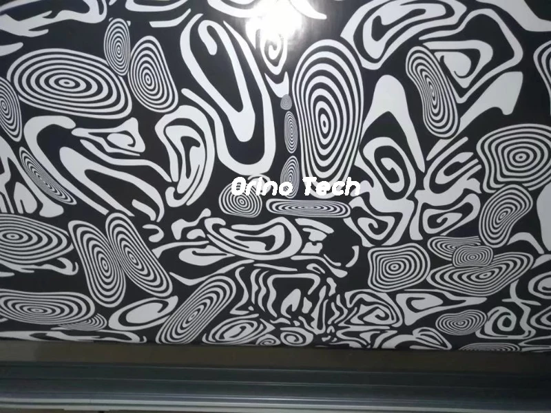 Black White Camouflage Vinyl Wrap Film-5