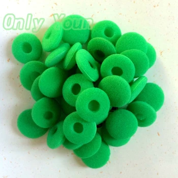 

Aipinchun 25Pairs Green Soft Foam Earbud Headphone Ear Pads Replacement Sponge Cushion Covers Tips Diameter 1.5cm For Earphone