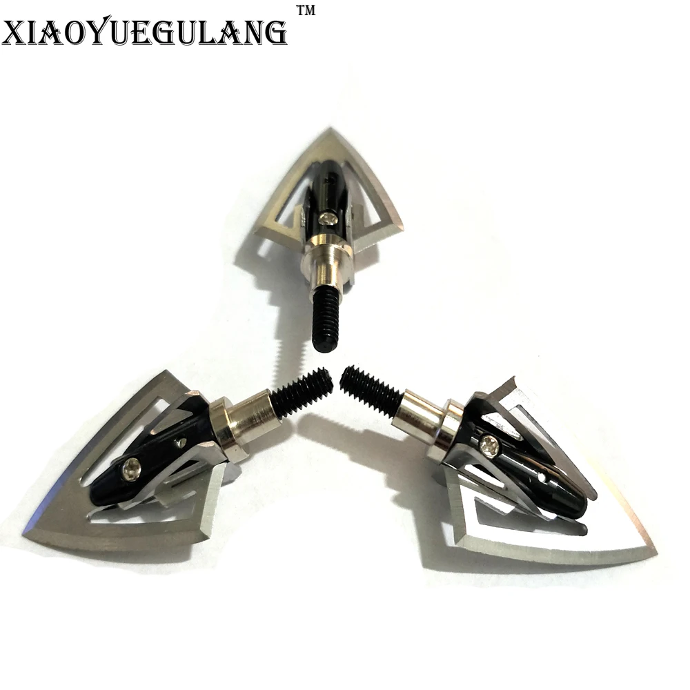 

Silver F15 Fighter Broadhead Arrow Head Hunting Bow Arrow Point Tips for Composite Bow Crossbow Recurve Bow Longbow