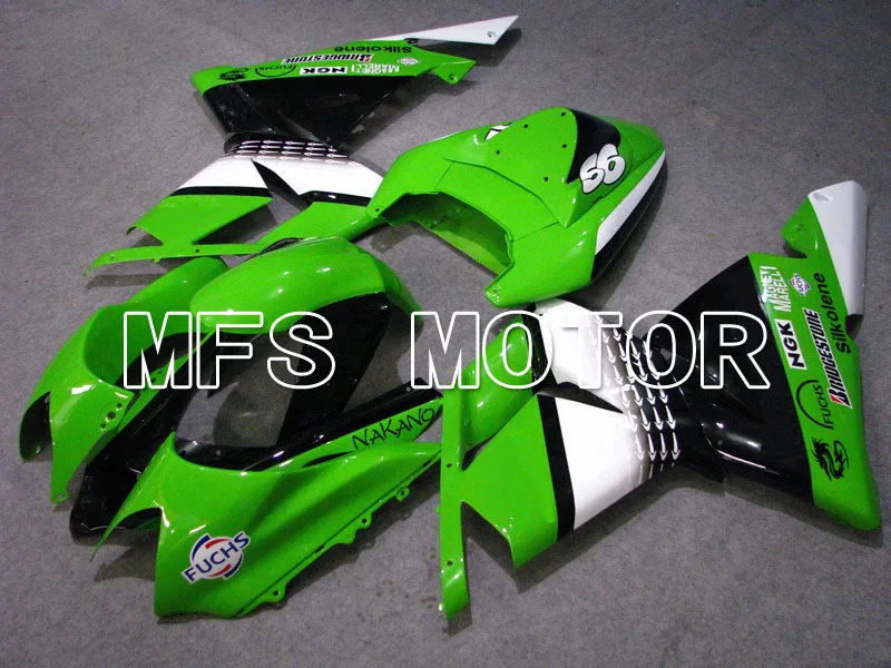 

For Kawasaki NINJA ZX10R 2004 2005 04 05 Injection ABS Fairing Kits NINJA ZX 10R 04 05 - Nakano - Green/Black