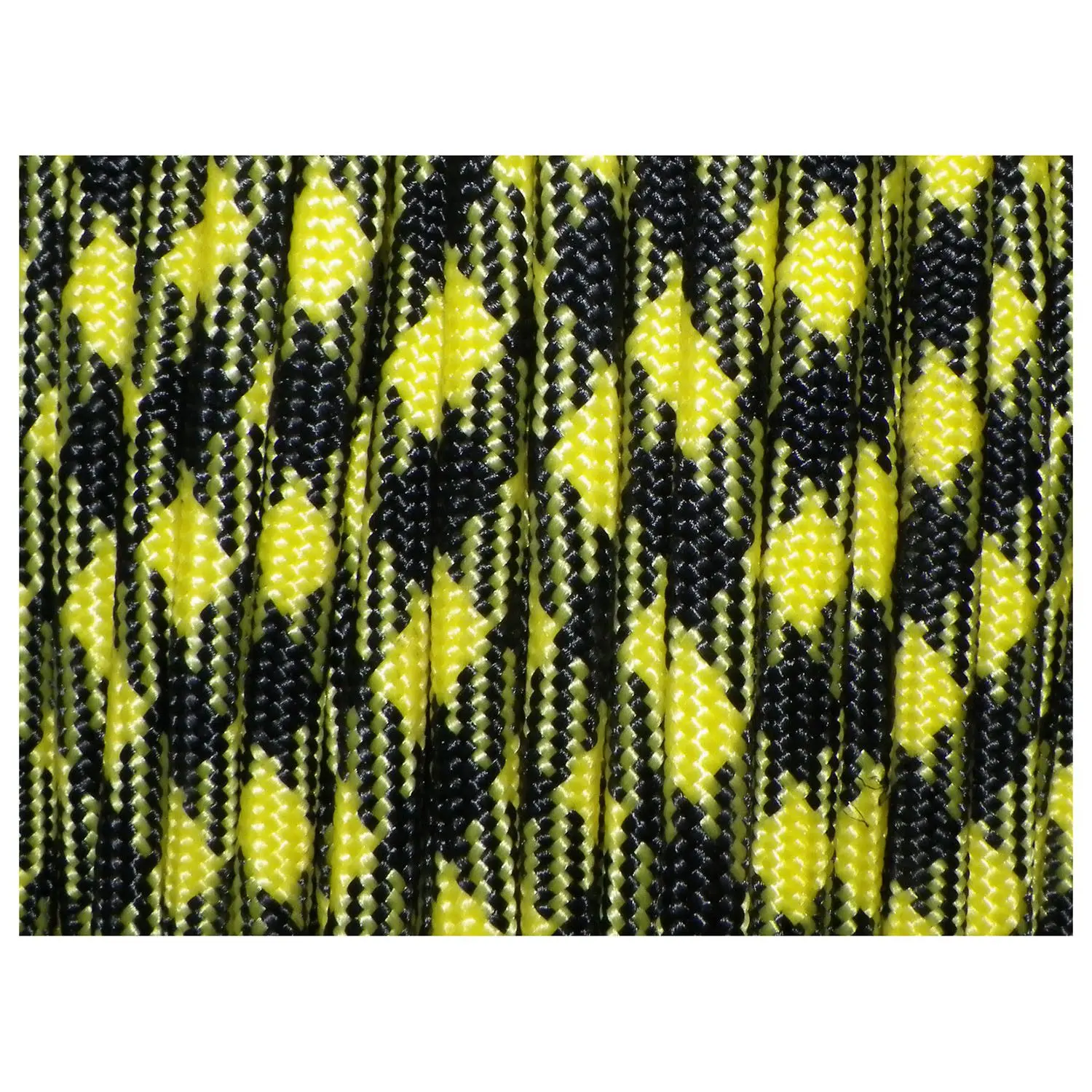 

550 Paracord 7 Inner Strands Mil Spec Type III Bushcraft Survival Lanyard Rope, 100 FT Black Yellow (#43)