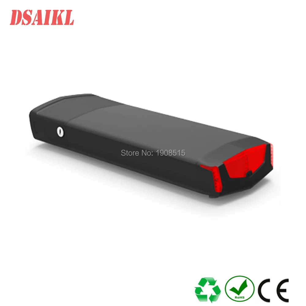 

rear rack style electric bicycle li-ion battery pack with charger 36V 17ah with NCR18650B 3400MAH CELLS