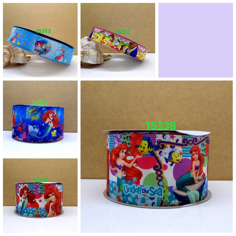 

Free shipping 50 yard cartoon printed grosgrain ribbon 15338