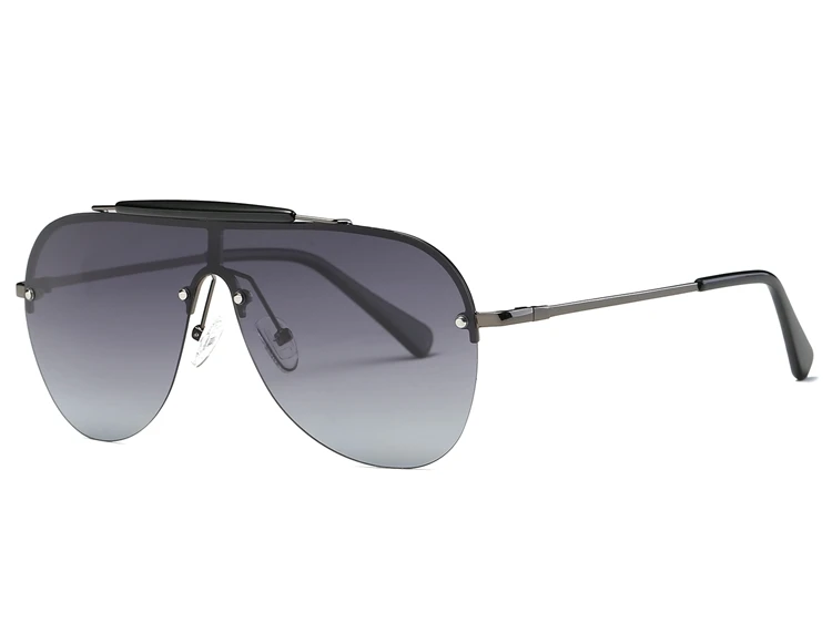 AEVOGUE, поляризационные солнцезащитные очки, мужские, сплав, оправа, фирменный дизайн, стимпанк, унисекс, солнцезащитные очки, UV400, AE0557 - Цвет линз: NO2