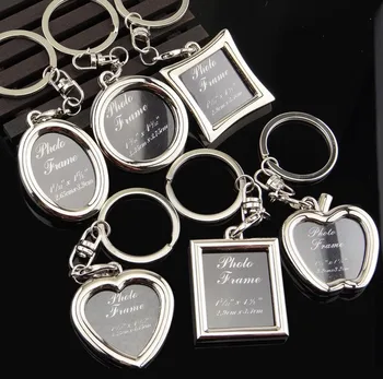 

Fahsion Design Rectangular DIY Insert Photo Picture Frame Custom foy Keyring Key Ring Keychain Gift