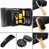 JX-LCLYL 7 in 1 Travel Case Black & Neutral Shoe Shine Polish Brushes Cleaning Set Kit 1