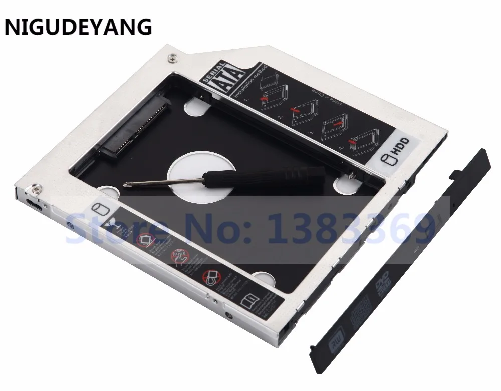 

NIGUDEYANG 2nd SSD HDD Hard Drive Frame Caddy Adapter for HP ZBook G2 replace BU20N DVD ODD