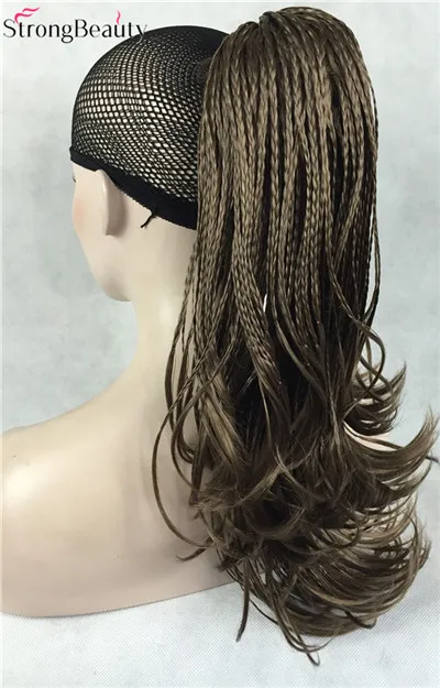 StrongBeauty, синтетические волнистые волосы, коса, шнурок, конский хвост, зажим в/на наращивание волос, шиньоны, 15 цветов - Цвет: #12