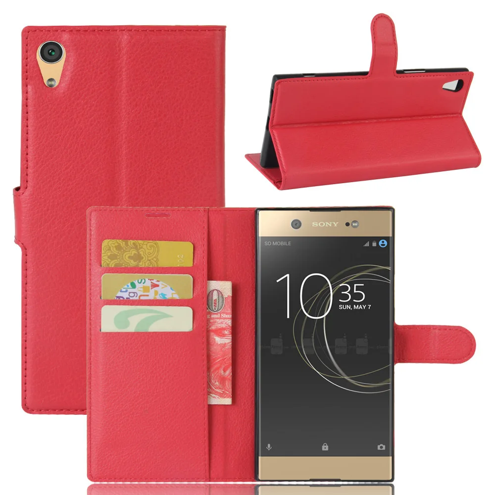 Роскошный кожаный чехол книжка для Sony Xperia XA1 Ultra Dual G3121 G3123 G3125 5 &quotXA2 H3113 бумажник