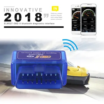 

Super Mini ELM327 OBD2 II Wireless Bluetooth Car Auto Diagnostic Interface Scanner Tool Blue Portable ABS Plastic Tool