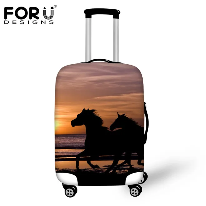 Forudesigns/Эластичный Чемодан Защитная крышка Сумасшедший 3D лошадь Водонепроницаемый дорожного чемодана Пылезащитный чехол из S/M/L для 18-30 дюймов случае - Цвет: H891