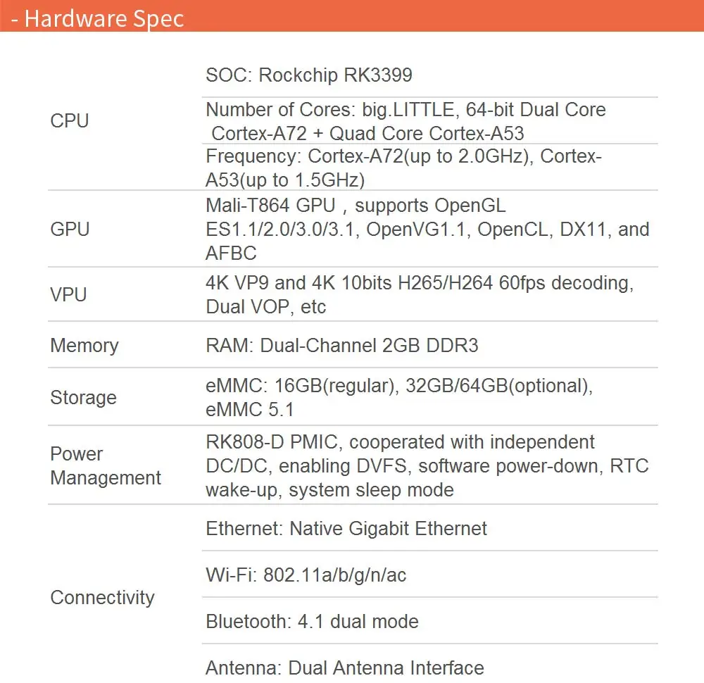 SOM-RK3399 AI Developer kit WiFi BT Поддержка Гбит/с Ethernet и двухэкранный дисплей Android/Ubuntu/QT/buildroot HDMI IN/OUT