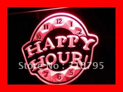 I257 Happy Hour пивной бар Pub Club New светодиодный знак неонового света на/выключения 20+ Цвета 5 размеров