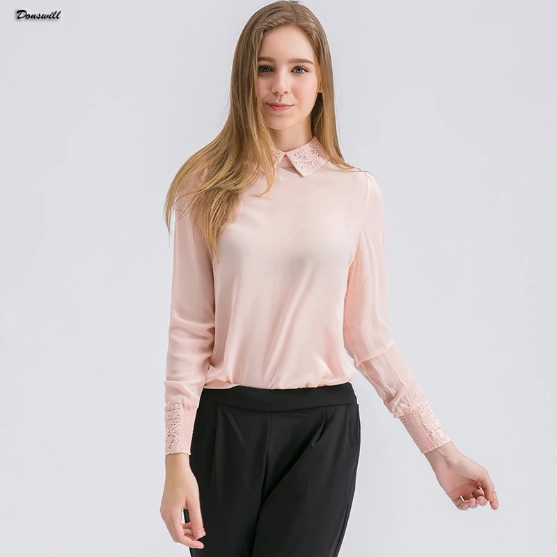 Спина открытие Шифоновая Блуза Мода Дизайн Женщин Блузки Сладкий О Образным