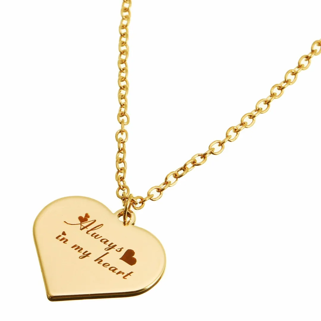 2019 New Personalized Link Chain Long Necklace For Couple Engrave Name Initial Necklace Pendant Charm Stainless Steel Jewelry