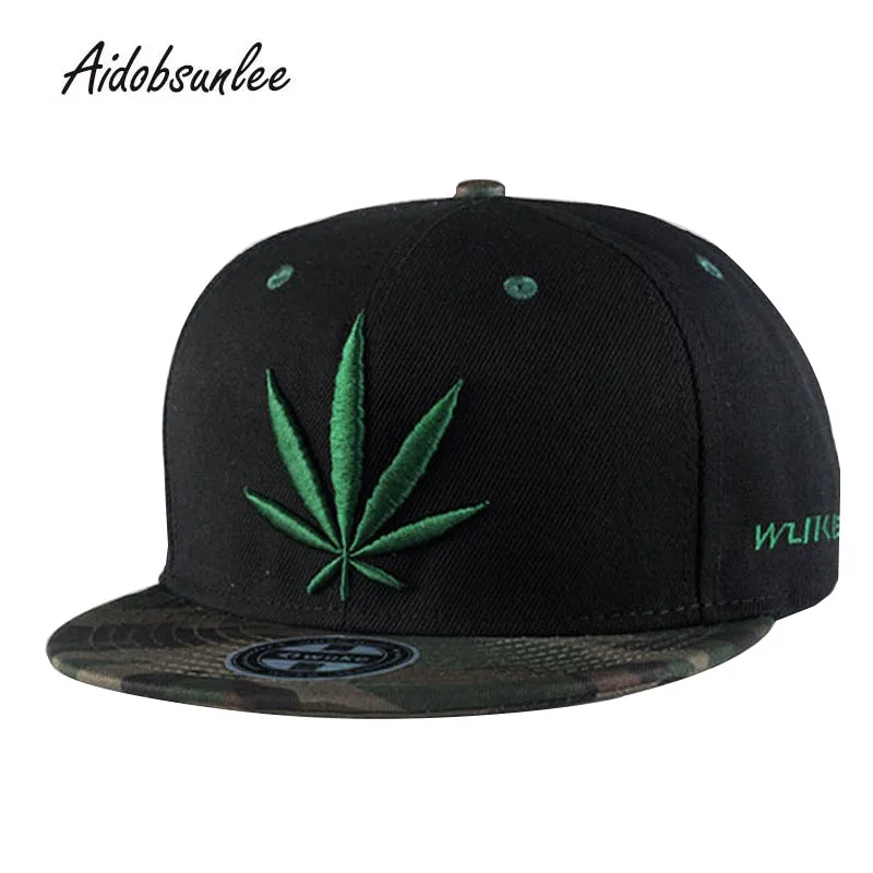 

MEN'S HATS Fashion Hip Hop Snapback Caps Hemp Leaf Embroidered Baseball Cap Hat Hats For Men Women Summer Occasional Adjustable