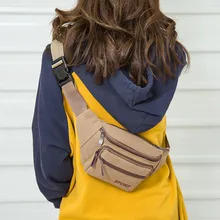 Поясная сумка для женщин, холщовая унисекс, однотонный, повседневные спортивные сумочки, сумка на плечо, поясная сумка, Прямая поставка
