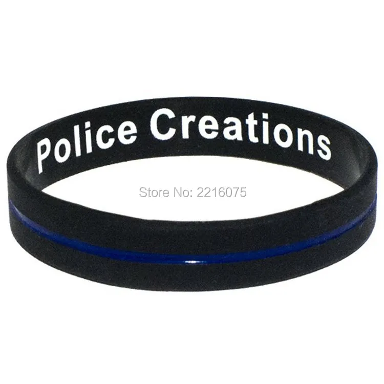 300pcs Thin Blue Line Police Creations Bracelet That Blue Lives Matter