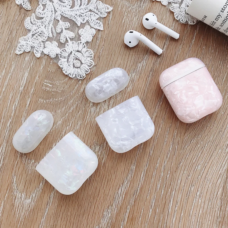 

Shell Pattern Wireless Bluetooth Earphone Case For Apple AirPods 1 2 Silicone Charging BOX Cases For Air pods Protective Cover