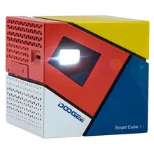 NEW Smart Cube P1 DLP Andriod 4.4 WIFI Wireless 1080P Portable LED Projector HD Home Cinema Beamer US Plug