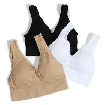

(3pcs/set) Brand Underwear Double Strap Pushup Chest Correction Bra Women's Pure Color Breathable Lace Wide Band Vest