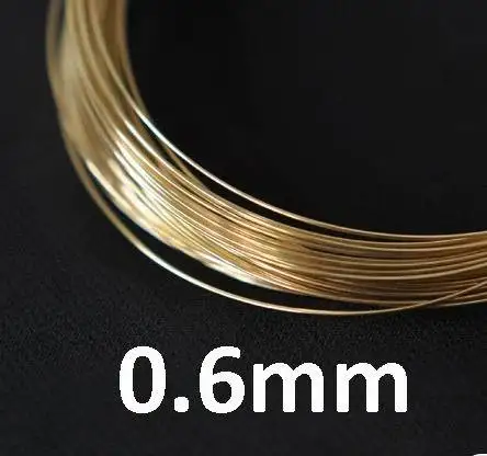 0,45 мм/0,5 мм/0,6 мм/0,7 мм/0,8 мм позолоченная проволока высокого качества Ювелирная проволока для рукоделия Золотая поданная Ювелирная фурнитура 4,5 м/лот(MS1477 - Цвет: 0.6mm