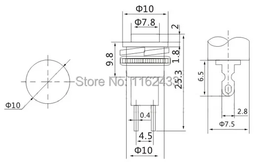DS-316 push button drawing