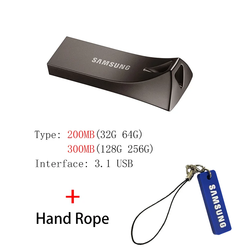 SAMSUNG USB флэш-накопитель 64 Гб/32 128 ГБ флэш-накопитель 128 Гб 64 Гб оперативной памяти, 32 Гб встроенной памяти, 256 GB 300MB Ручка привода 3,1 USB флеш-диск на ключе памяти для телефона - Цвет: BE4 AA