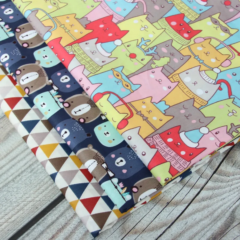 

Cartoon cotton Twill Fabric Kids Cotton Patchwork Cloth DIY Sewing Quilting Fat Quarters Material For Baby&Child