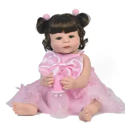 Reborn силиконовые виниловые Детские куклы игрушки 22 "55 см живые Новорожденные Девочки Малыш кукла подарок poupee reborn настоящие куклы juguetes