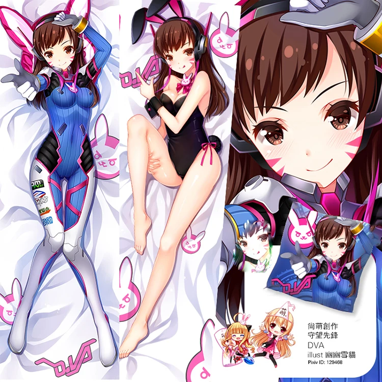 50X150 см Overwatch (видеоигра) d. va loli Лолита cameltoe мультфильм аниме Искусство Настенная