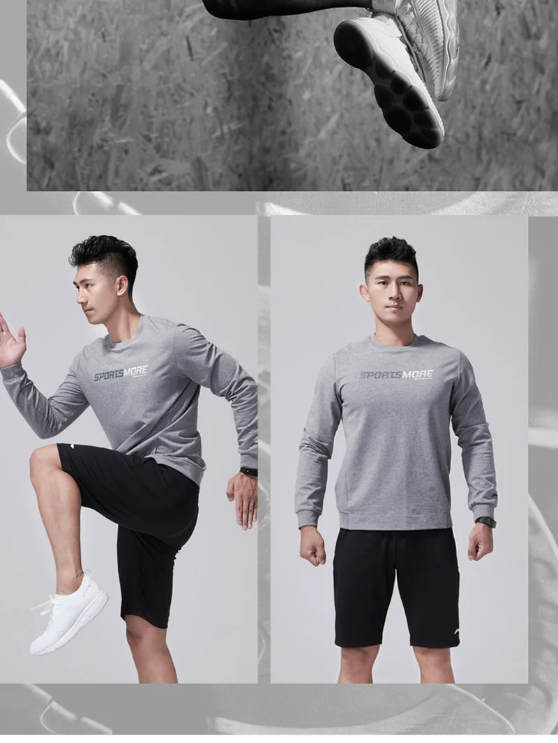 Клиренс) Li-Ning мужские тренировочные шорты из дышащего хлопка и полиэстера, удобные спортивные шорты AKSN251 MKD1568