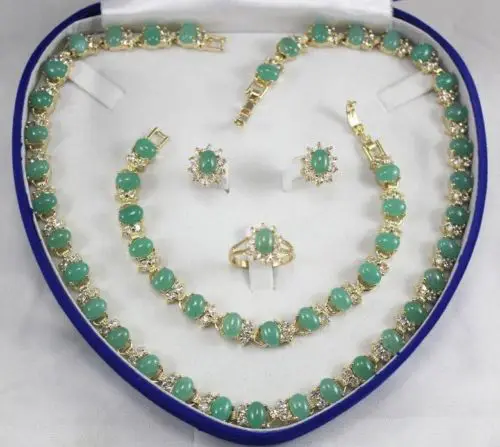 

Free Shipping Natural stone Gift Necklaces Bracelets Earring Jewelry Sets +Box01