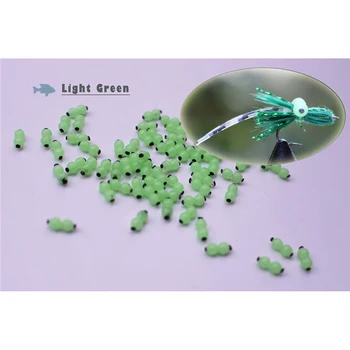 

Tigofly 100 pcs/lot Pink&Luminous Green Plastic Eyes Fly Fishing Glow in the Dark Handmake DIY Fly Tying Beads Materials