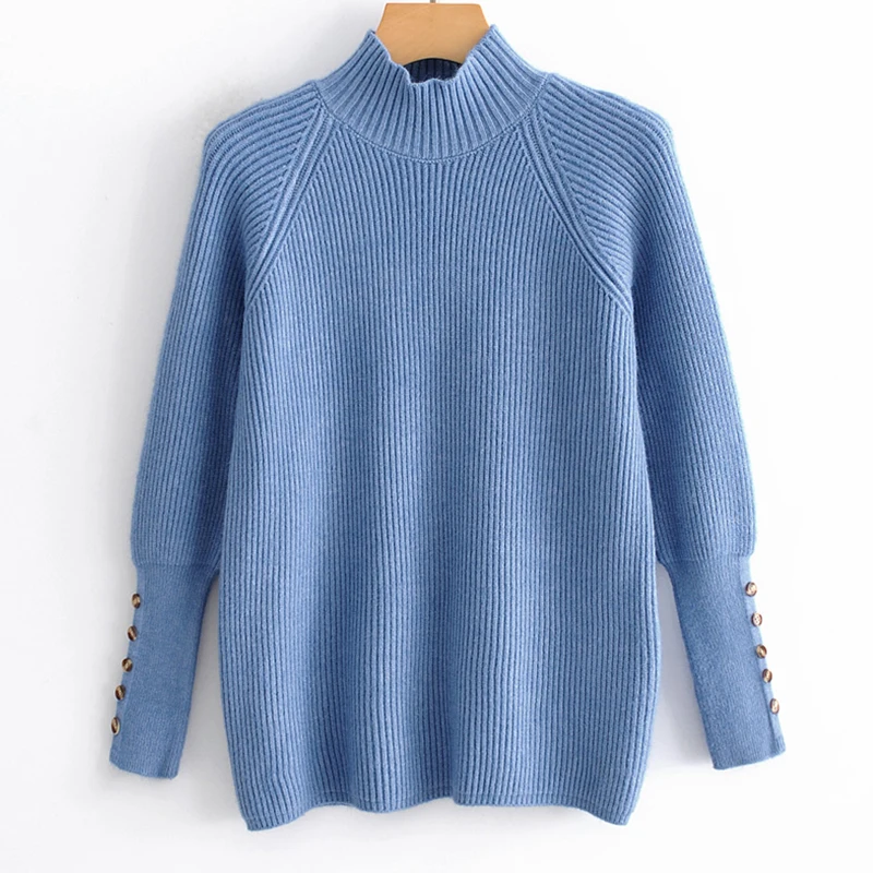 Women Sweater Solid Pullover Autumn Tops Jumper Female